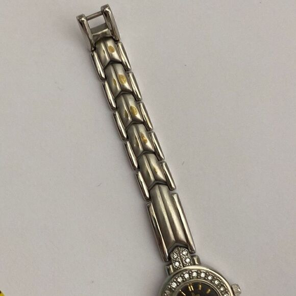 Berenger Women's Stainless Steel Solid Brass Japan Movement Studded Round Watch - Picture 10 of 11